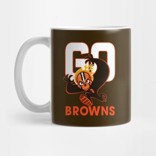 Go Browns! SkullyDawg Shadow Runner Logo Mug